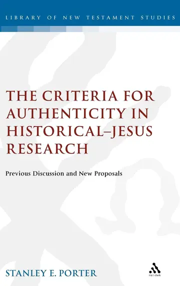 Cover of The Criteria for Authenticity in Historical-Jesus Research
