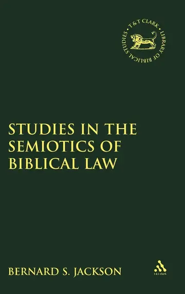 Cover of Studies in the Semiotics of Biblical Law