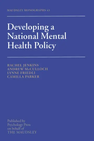 Cover of Developing a National Mental Health Policy