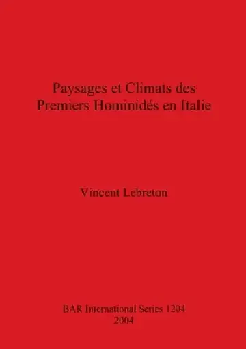Cover of Paysages et Climats des Premiers Hominidés en Italie