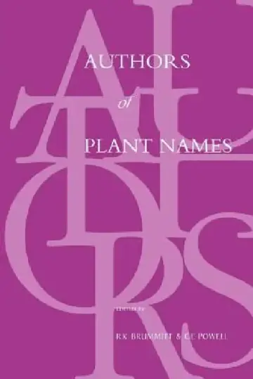 Cover of Authors of Plant Names