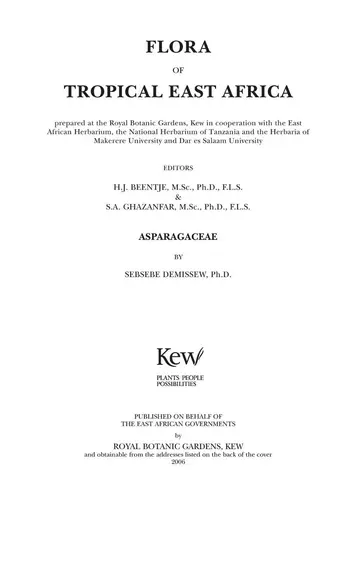Cover of Flora of Tropical East Africa