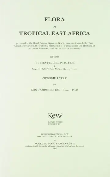 Cover of Flora of Tropical East Africa