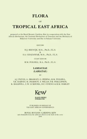 Cover of Flora of Tropical East Africa