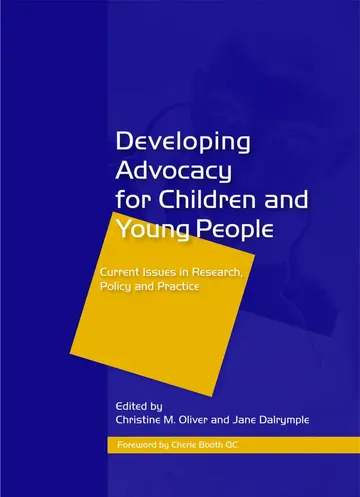 Cover of Developing Advocacy for Children and Young People