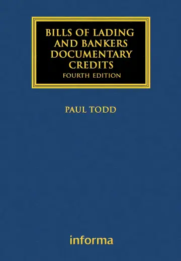 Cover of Bills of Lading and Bankers Documentary Credits