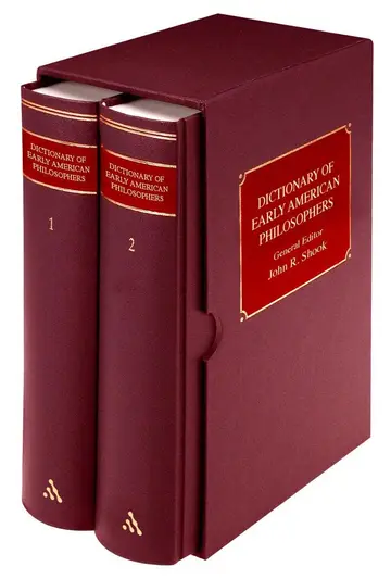 Cover of Dictionary of Early American Philosophers