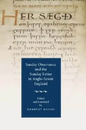Cover of Sunday Observance and the Sunday Letter in Anglo-Saxon England