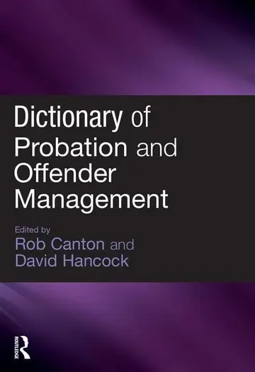 Cover of Dictionary of Probation and Offender Management