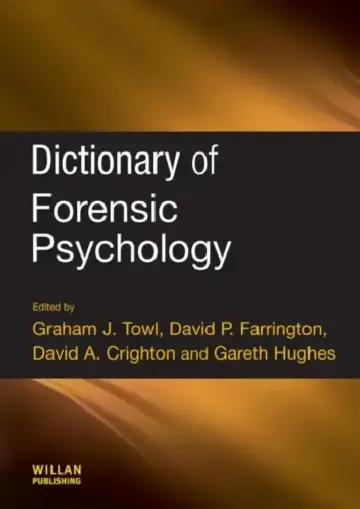 Cover of Dictionary of Forensic Psychology