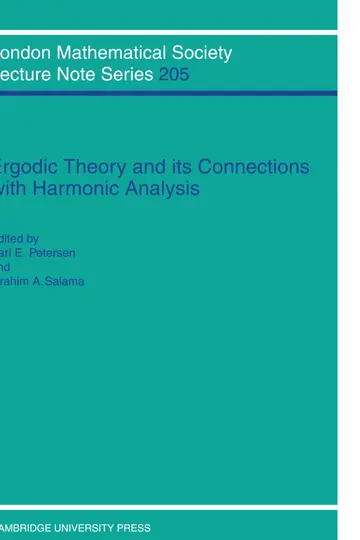 Cover of Ergodic Theory and Harmonic Analysis