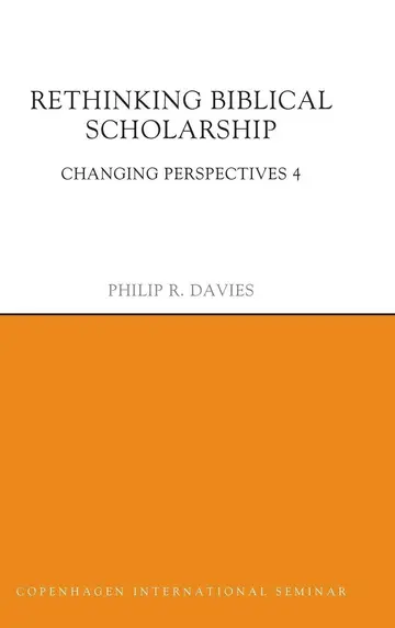 Cover of Rethinking Biblical Scholarship