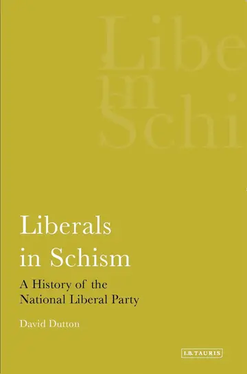 Cover of Liberals in Schism