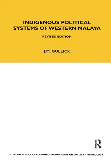 Cover of Indigenous Political Systems of Western Malaya