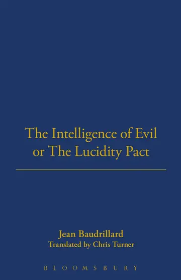 Cover of The Intelligence of Evil or the Lucidity Pact