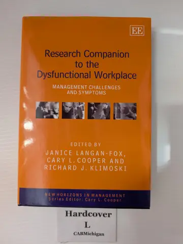 Cover of Research Companion to the Dysfunctional Workplace