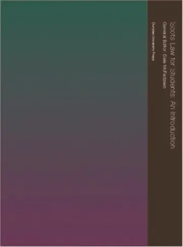 Cover of Scots Law for Students