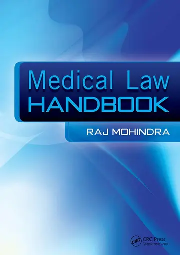 Cover of Medical Law Handbook