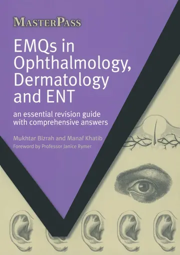 Cover of EMQs in Ophthalmology, Dermatology and ENT