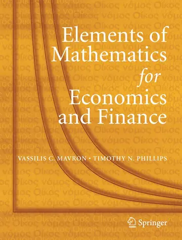 Cover of Elements of Mathematics for Economics and Finance