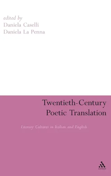 Cover of Twentieth-Century Poetic Translation