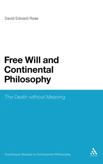 Cover of Free Will and Continental Philosophy