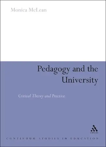 Cover of Pedagogy and the University