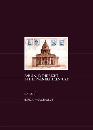 Cover of Paris and the Right in the Twentieth Century