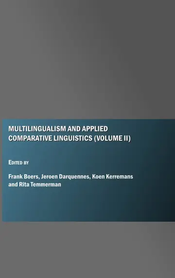 Cover of Multilingualism and Applied Comparative Linguistics