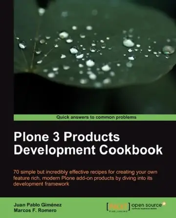 Cover of Plone 3 Products Development Cookbook