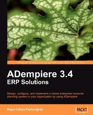 Cover of Adempiere 3.4 Erp Solutions
