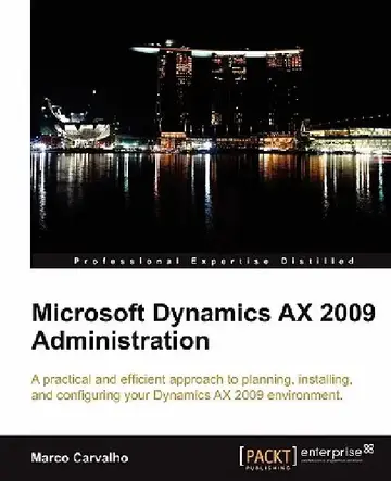 Cover of Microsoft Dynamics Ax 2009 Administration