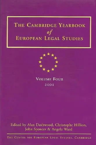 Cover of The Cambridge Yearbook of European Legal Studies