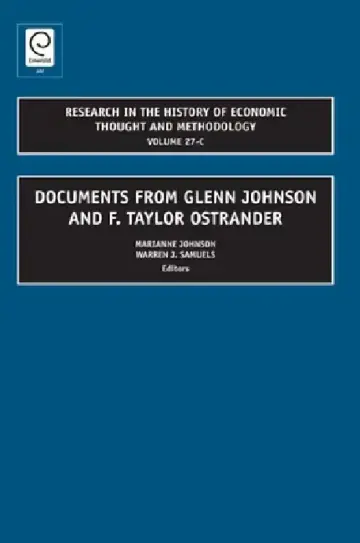 Cover of Documents from Glenn Johnson and F. Taylor Ostrander