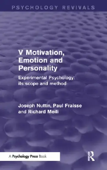 Cover of Experimental Psychology Its Scope and Method
