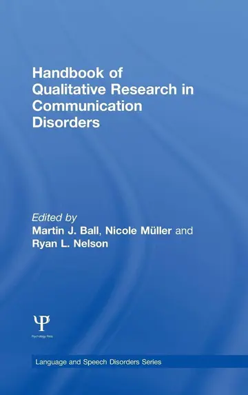 Cover of Handbook of Qualitative Research in Communication Disorders