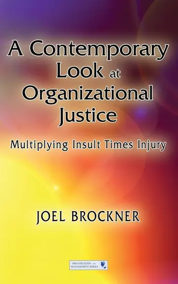 Cover of A Contemporary Look at Organizational Justice