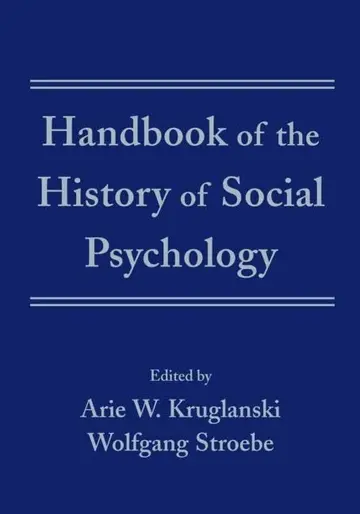 Cover of Handbook of the History of Social Psychology