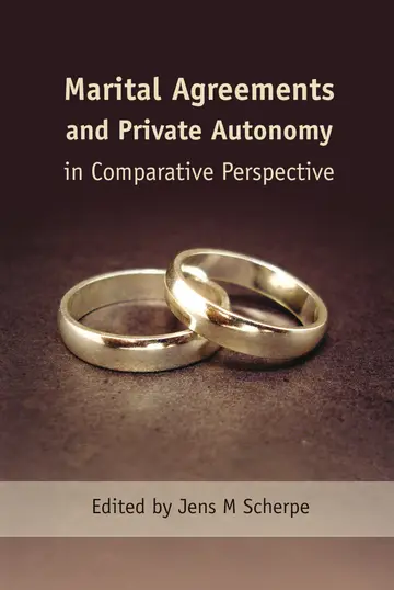 Cover of Marital Agreements and Private Autonomy in Comparative Perspective