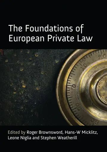 Cover of The Foundations of European Private Law