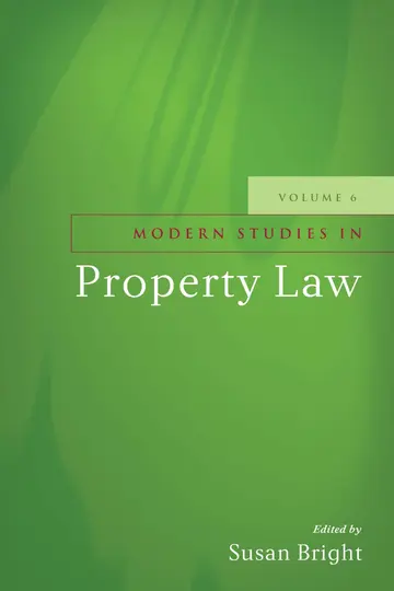Cover of Modern Studies in Property Law - Volume 6