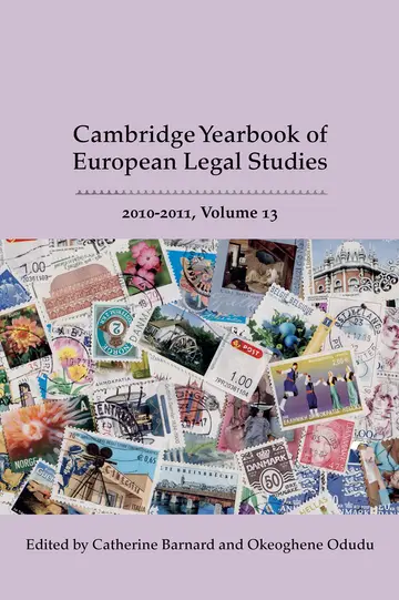 Cover of Cambridge Yearbook of European Legal Studies, Vol 13, 2010-2011
