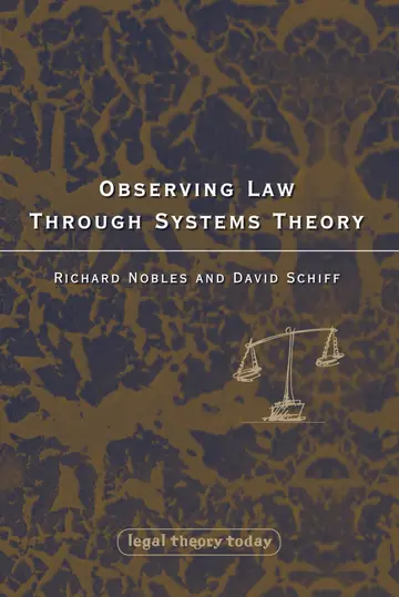 Cover of Observing Law through Systems Theory