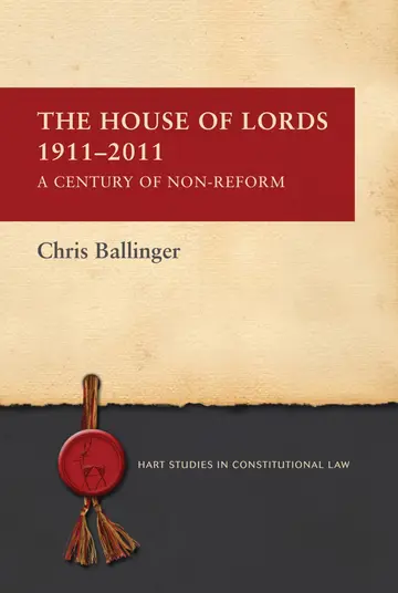 Cover of The House of Lords 1911-2011