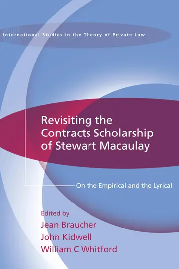Cover of Revisiting the Contracts Scholarship of Stewart Macaulay
