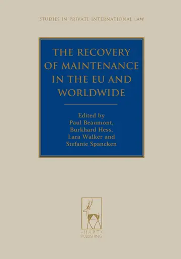 Cover of The Recovery of Maintenance in the EU and Worldwide