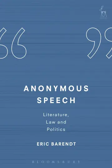 Cover of Anonymous Speech