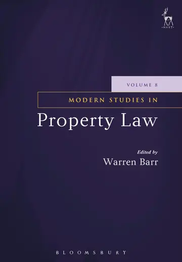Cover of Modern Studies in Property Law - Volume 8