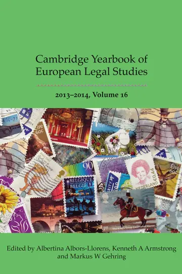 Cover of Cambridge Yearbook of European Legal Studies, Vol 16 2013-2014
