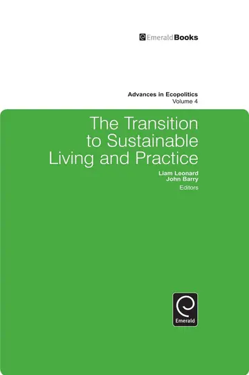 Cover of The Transition to Sustainable Living and Practice